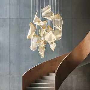 2023 nouveau Design lustre de luxe moderne lustre personnalisé salon, décoration d'escalier hôtel appartements lustre