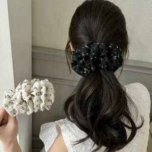 Pince à cheveux en tissu avec nœud français, couleur unie, pince banane en plastique, pince à cheveux polyvalente avec contraste de couleurs pour femme - Product Image 2