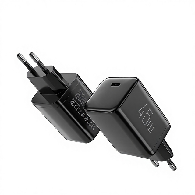 45W GaN Charger USB-C PD3.0/QC3.0 Fast Charging for Tablet & Mobile Phone EU/US Plug Cross-border Adapter