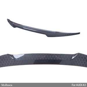 สปอยเลอร์หลังทรง M4 สำหรับ A3 S3 RS3 8V วัสดุคาร์บอนไฟเบอร์ลายรังผึ้งแท้ ปี 2013-2020 - Product Image 4