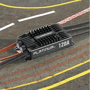 בקר מהירות אלקטרוני Hobbywing Platinum V4 Metal <span class=keywords><strong>25A</strong></span> 40A 60A 80A 120A ללא מברשות 3-6S Lipo עם BEC מובנה - Product Image 2