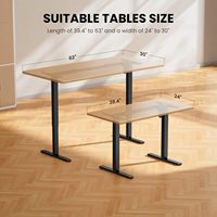 Bureau debout électrique moderne Fengyi avec cadre en acier, 4 réglages de hauteur à mémoire de forme, plateau ergonomique réglable en bois de 47,2 pouces