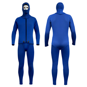 Muta <span class=keywords><strong>da</strong></span> sub per donna uomo 5mm con cerniera anteriore e due pezzi in Neoprene <span class=keywords><strong>da</strong></span> nuoto subacquea muta <span class=keywords><strong>da</strong></span> pesca subacquea con cappuccio - Product Image 1