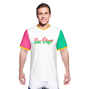 Vente en gros de maillots de <span class=keywords><strong>baseball</strong></span> personnalisés en polyester 100% à transfert thermique, séchage rapide, respirant, col en V, 260g, chemises de <span class=keywords><strong>baseball</strong></span> pour hommes, adultes - Product Image 4