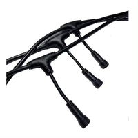 Conector Macho-Hembra Tipo T Impermeable M15 M16 de 2 y 3 Pines para Cableado de Iluminación de Cultivo en Invernaderos Agrícolas