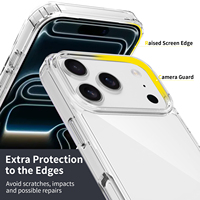 Coque de téléphone transparente anti-jaunissement en TPU Plus One pour iPhone 17 Air, protection cristalline pour iPhone 17 16 15 14 13 12 Pro Max