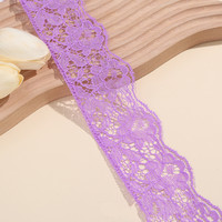 Bordure en dentelle creuse en polyester coloré de 6 cm, pour la fabrication de nœuds, accessoires de vêtements, textile de maison, broderie, sous-vêtements, tissu