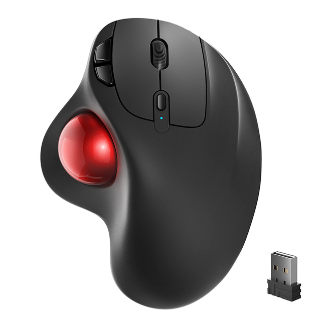 Easy Thumb Control Precise & Smooth Tracking Rechargeable Ergonomic Mouse Wireless Trackball Mouse