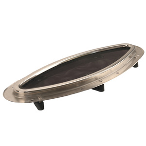 Stainless Steel Portlight 316 Marine Boat <b>Window</b> For Retrofit Upgrade Oval Shape With Clear Cover And Locking <b>Latch</b> - Product Image 3
