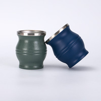 Vente en gros de haute qualité avec logo personnalisé 8oz Mate Cup Gobelet à gourde en acier inoxydable à double paroi Thermos monté sur voiture