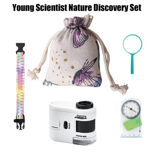 <span class=keywords><strong>Kit</strong></span> d'exploration portable pour enfants en plein air, microscope portable, boussole, loupe à insectes, bracelet en paracorde, ensemble de jouets de <span class=keywords><strong>nature</strong></span> pour enfants - Product Image 1