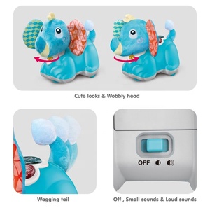 <span class=keywords><strong>Giocattoli</strong></span> Sensoriali Educativi <span class=keywords><strong>per</strong></span> <span class=keywords><strong>Neonati</strong></span> 0-<span class=keywords><strong>6</strong></span> <span class=keywords><strong>Mesi</strong></span>: Elefante, Leone, Cane in Peluche con Luci e Musica Elettronica - Product Image 4