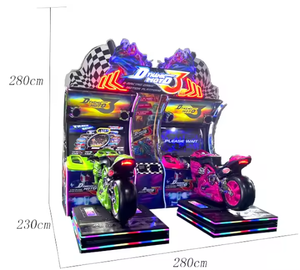 Indoor Amusement Park Coin Operated <b>Arcade</b> Racing Machine Two Player Video Simulator Motorcycle Driving Game Machine - Product Image 2