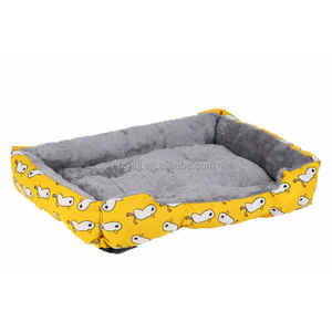 Cama para Perros de Doble Cara, Transpirable, con Diseño de Dibujos Animados, Uso Dual, Rectangular, con Funda Extraíble, 100% Algodón, Ecológica - Product Image 4