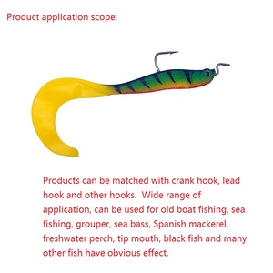Señuelo Suave al por Mayor, Cebo para Pesca en Agua Dulce, <span class=keywords><strong>Gusano</strong></span> Suave Drongo, Señuelo Biónico Suave - Product Image 6