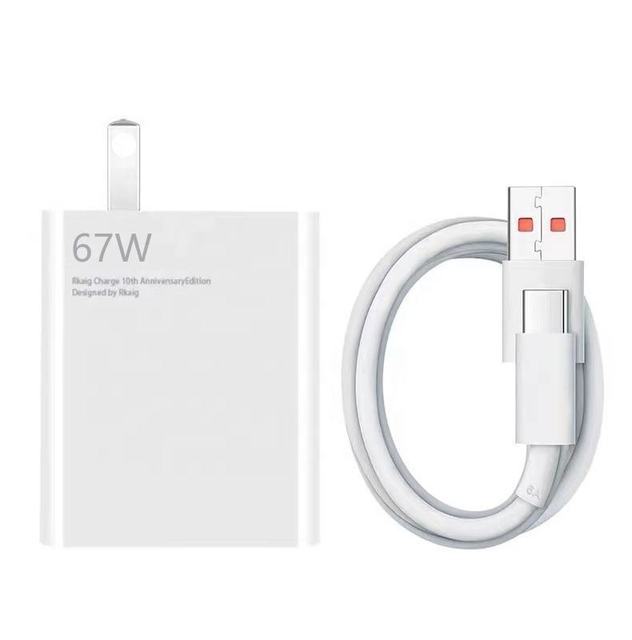 Original 67w Super Fast Charging Adapter with 6A Cable Usb a to Usb c Charger Cargador