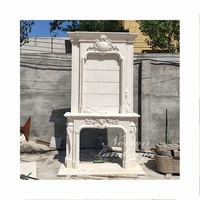 Fireplace Mantel Marble Fireplaces Marble Fireplace Mantel Modern Hand-carved Home Decoration Double Stone Fireplace Mantel Large European Style White Marble Fireplaces