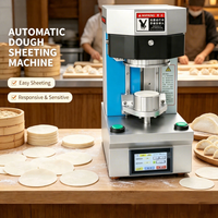Machine à pâte électrique commerciale intelligente, produit des enveloppes de raviolis en forme de bol et des enveloppes de pains vapeur.