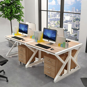 Escritorio de ordenador de oficina de madera barato de moda AILICHEN con gabinete extraíble - Product Image 2