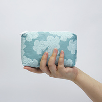 Pochette de voyage mini ultra-légère écologique avec fermeture éclair, sac cosmétique hawaïen en Tyvek, sac de maquillage imperméable en Tyvek pour retouches rapides