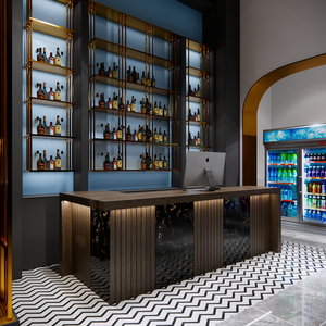 Bàn tiếp tân gỗ vuông hiện đại cho thương mại và phòng khách sử dụng-Kích thước nhỏ thiết kế đơn giản - Product Image 4