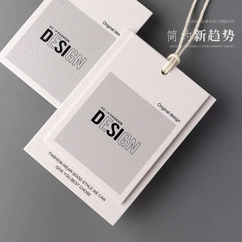 Custom Luxury Swing Paper Hang Tags Flying Labels Swing Ticket Swing Tag For Clothes Garment