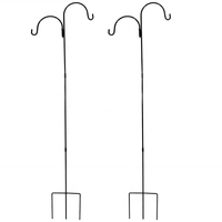 Crochets en métal de berger, décorations d'extérieur pour jardin, jardin robuste, pour suspension de plantes, panier en fil