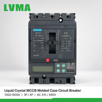 Disjoncteur à boîtier moulé LVMA MCCB LMM3Z-250H 100A-1600A 3P/4P Micrologic 5.0A Affichage électronique LCD 50/60Hz AC 415V/690V