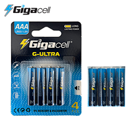 Lot de 4 piles alcalines triple AAA longue durée pour détecteurs de fumée et alarmes de monoxyde de carbone