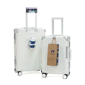 Juego de Maletas de Viaje Ligeras de 20'' y 24'', Maleta de PC con Marco de Aluminio, Ruedas con Freno y Soporte para Teléfono - Product Image 4