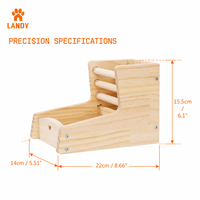 Mangeoire à lapins en bois style ferme, support à foin artisanal en pin avec gamelle pour cochons d'Inde et chinchillas, décoration chic