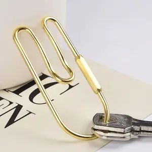 时尚批发金属皮带夹钥匙扣黄铜螺丝锁钥匙链钥匙圈