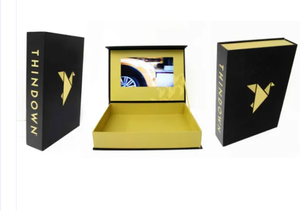 Caja cuadrada de cartón reciclable personalizada, forro de esponja para embalaje de productos electrónicos, revestimiento UV brillante/mate en relieve - Product Image 5