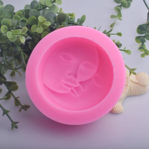Lune Visage Baiser Moule Pas Cher Prix Résine Art Parfums DIY Silicone Bougie Moule pour Gâteau Outils Antiadhésif Réutilisable - Product Image 4