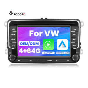 Podofo Android Car Stereo 4 + 64 gam 7 ''không dây Carplay/Android tự động cho VW/Passat/Seat/Skoda/Polo/FABIA/Golf 5/6 GPS autoradio OEM - Product Image 1
