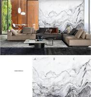 Dalle de pierre frittée de luxe pour salon et salle de bain, designs d'unités murales TV en marbre artificiel, panneau mural en pierre frittée