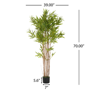 Entrepôt USA – Grande Vente d'Été 2026 – Arbre en Bambou Artificiel 175 cm – Décoration Paysagère – Sans Pollution, Sans Feuilles Tombantes - Product Image 4