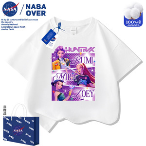 T-shirt con stampa personaggi HUNTRX Rumi Mira Zoey - Maglietta casual in cotone a maniche corte a collo alto per bambini, taglie forti, nuovo regalo per la festa dei bambini - Product Image 2