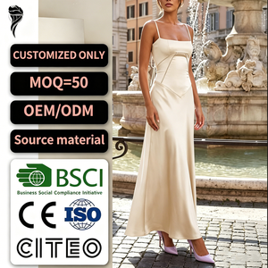 Elegant Women's Satin Maxi Dress <b>Spaghetti</b> <b>Strap</b> Lace Up Back Sheath Formal Occasion Fitted Straight Hem Summer Style - Product Image 1