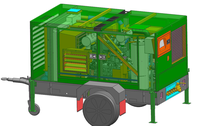 Compresseur d'air diesel portable de construction 390CFM 400 CFM
