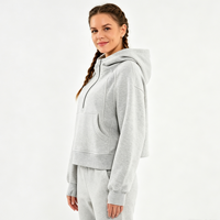 Haut court zippé à quart de tour pour femme, style sport, avec trou pour le pouce, personnalisé, de haute qualité, tendance et de créateur