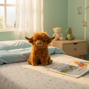 Peluche Vache des Highlands écossaise brodée mignonne en gros, jouet en peluche doux anti-stress, cadeau pour enfants, décoration de la maison, promotion - Product Image 4