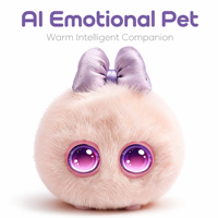 Jouet en peluche électronique intelligent pour animaux de compagnie, thème pastel esthétique, décoration de chambre d'enfant, avec rembourrage en coton PP, vente en gros