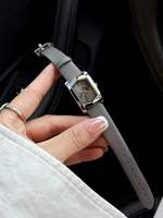 Reloj de Pulsera de Cuarzo Retro de Lujo para Mujer, 3BAR Resistente al Agua, Correa de Cuero, Caja Moderna de Aleación, Movimiento Seiko, Esfera con Indicadores de Diamantes de Imitación
