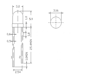 Điốt 3 mét Vàng khuếch tán linh kiện điện tử <span class=keywords><strong>LED</strong></span> Light-emitting điốt 1.8V-2.2V <span class=keywords><strong>LED</strong></span> cho chiếu sáng cảnh quan <span class=keywords><strong>LED</strong></span> điốt mẫu miễn phí mẫu miễn phí - Product Image 6