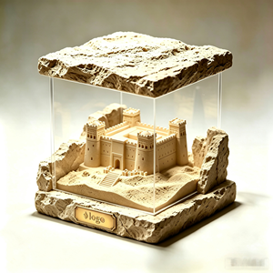 Statua <span class=keywords><strong>della</strong></span> Fortezza Masmak, Souvenir Personalizzato in Resina con LED, Articoli da Viaggio del Medio Oriente, Regali dell'Arabia Saudita - Product Image 1