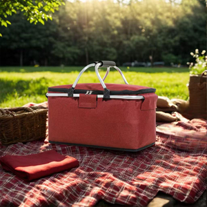 <span class=keywords><strong>Cesta</strong></span> de <span class=keywords><strong>Picnic</strong></span> Plegable para Exteriores, Bolsas de Almacenamiento de Alimentos para <span class=keywords><strong>Picnic</strong></span>, Bolsa de Almuerzo Aislada, Caja de Almacenamiento, <span class=keywords><strong>Cesta</strong></span> de <span class=keywords><strong>Picnic</strong></span> Personalizada para Camping - Product Image 6