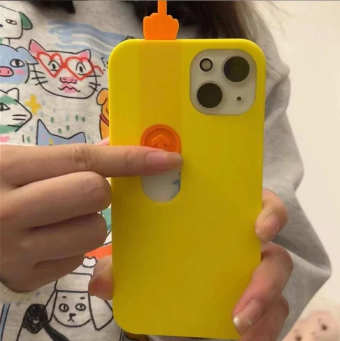 Print Sliding <strong>Middle</strong> <strong>Finger</strong> TPU Mobile Phone <strong>Case</strong> Friendly Gesture Design for Model Compatible Luxury Style Funny Spoof