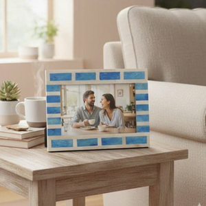 Marco de Fotos Creativo de Lujo Hecho a Mano con Incrustaciones de Hueso, Acabado Brillante y Opción de Logotipo Personalizado por Tradebyd - Product Image 1