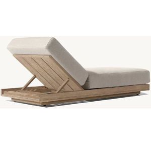 Tumbona de Lujo para Piscina, Muebles de Exterior Impermeables, Tumbona de Tela de Teca para Exteriores - Product Image 3